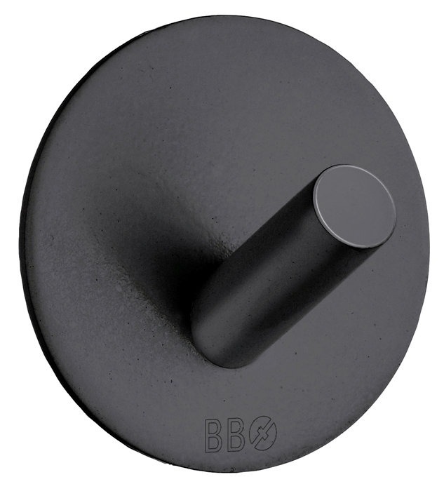 Enkel krok selvklebende Ø48mm - matt svart